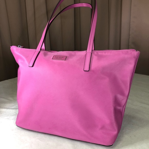 Kate Spade Purple Nylon Carryall Tote Handbag - Picture 4 of 11